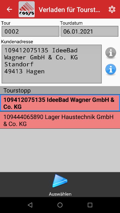 Transport – Touren